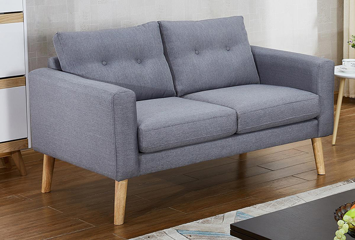 Megan Grey Fabric Two Seater Sofa